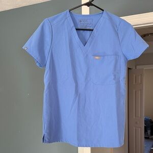 XS Set FIG women’s Blue V-Neck Shirt and pants